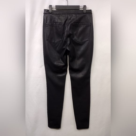 NWOT BLANKNYC Faux Leather Easy Pull On Pants Womens 29 Black Boho Retro 90s - Picture 5 of 9